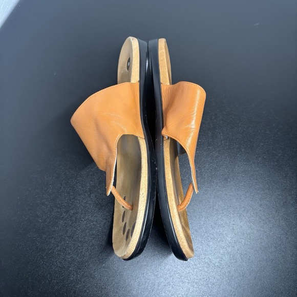Juil Brio Leather Grounding Earthing Sandals Copper Orange Women's Sz 9 US - Picture 6 of 8